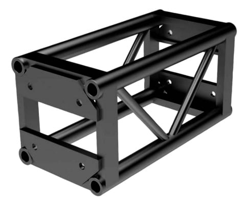 12-inch black bolt truss 2-foot segment rental for stage structures and lighting grids