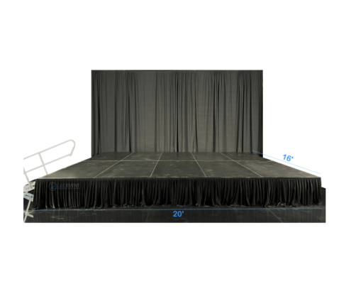 20'x16' w:Backdrop image-of-medium-rental-stage