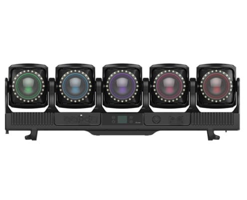 ACME Tornado Lighting Rental – Multi-Head Beam Fixture ACME Tornado lighting rental showing multi-head beam effects for professional lighting rentals