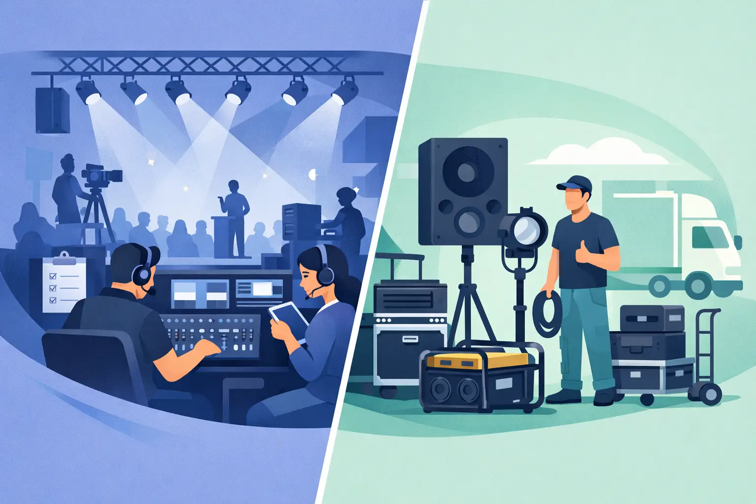 Event Production vs Equipment Rental